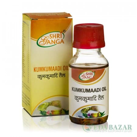 Кумкумади масло (Kumkumaadi Oil) уход за кожей, 50 гр, Шри Ганга (Shri Ganga) фото