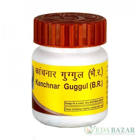 Канчнар Гуггул (Kanchnar Guggul) лечение заболеваний лимфотической системы, 40 таб, Патанджали (Patanjali) фото