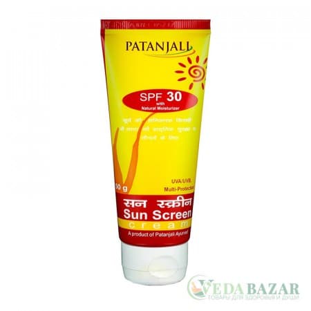 Солнцезащитный крем СПФ 30 (Sun Screen Cream SPF 30), 50 гр, Патанджали (Patanjali) фото