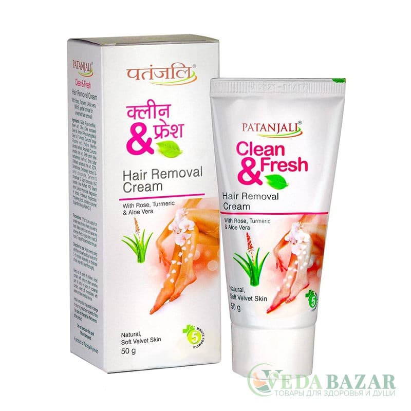 Крем для удаления волос (Clean & Fresh Hair Removal Cream), 50 гр, Патанджали (Patanjali) фото