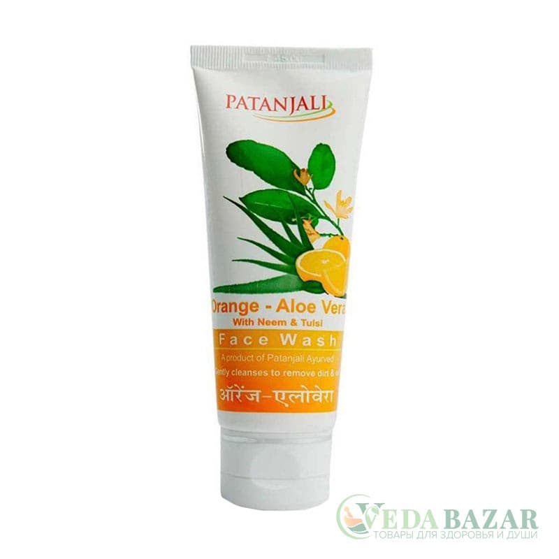 Гель для умывания Апельсин и Алоэ Вера (Orange & Aloe Vera Face Wash), 60 гр, Патанджали (Patanjali) фото