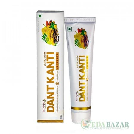 Аюрведический зубной крем Дент Канти Адвансед (Dant Kanti Advanced Dental Cream), 100 гр, Патанджали (Patanjali) фото