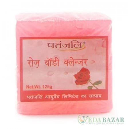 Мыло натуральное Роза (Rose Body Cleanser), 125 гр, Патанджали (Patanjali) фото