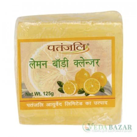 Мыло натуральное Лимон (Lemon Body Cleanser), 125 гр, Патанджали (Patanjali) фото