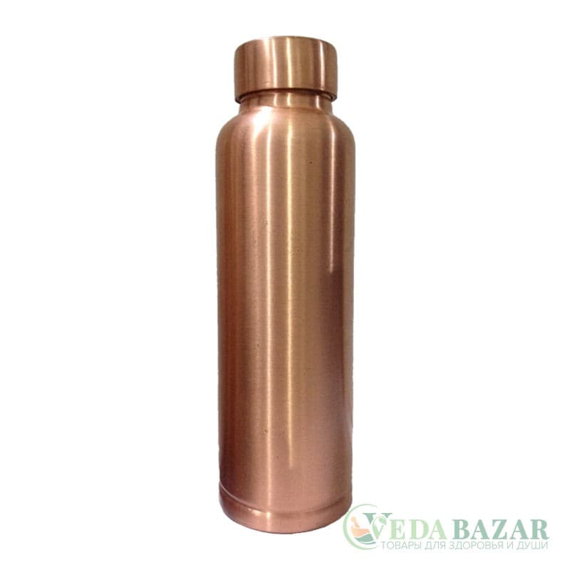 Медная бутылка для воды (JNV MART Pure Copper Water Bottle), 900 мл, ВедаБазар (Vedabazar)