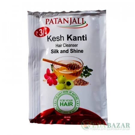 Шампунь Шелк & Блеск (Kesh Kanti Silk and Shine Shampoo), 8 мл, Патанджали (Patanjali) фото