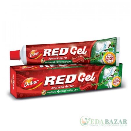 Аюрведическая зубная паста Ред Гель (Red Gel Ayurvedic Toothpaste), 25 г, Дабур (Dabur) фото