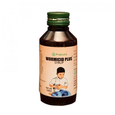 Сироп Вормицид Плюс (Wormicid Plus Syrup), натуральный антигельминтик, 100 мл, Пракрути Ремедис (Prakruti Remedies)