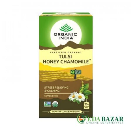 Туласи Мёд Ромашка (Tulsi Honey Chamomile), 25 шт, Органик Индия