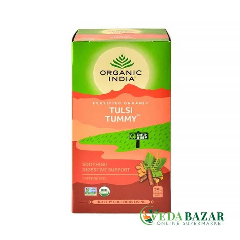 Туласи Животик (Tulsi Tummy), 25 шт, Органик Индия (Organic India) фото