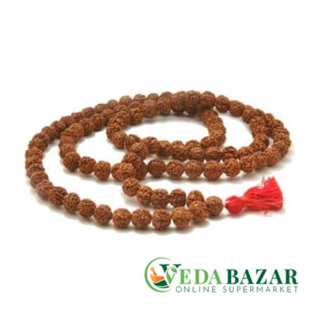 Рудракша четки, 108 бусин, 10 мм (Rudraksha,108 beads, 10 mm) фото