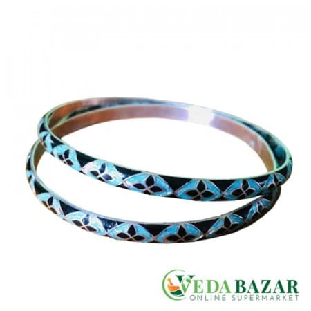 Серебрянные браслеты с эмалированным узором(Silver bracelets with enamel pattern), 200 гр, Ведабазар фото