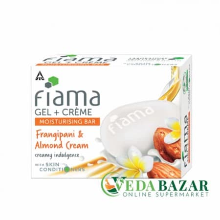 Мыло гелевое Франжипани и миндальный крем (Frangipani + Almond Cream Gel Creme), 125 мг, Фиама (Fiama) фото