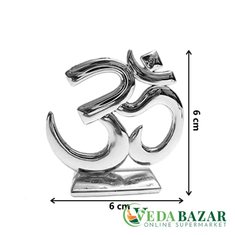 Серебрянный металлический реликон символ Ом (Silver relicon  symbol OM), 45 гр, Ведабазар (Vedabazar) фото
