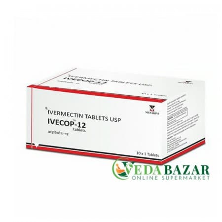 Ивекоп-12, антипаразитарный препарат (IVECOP Ivermectin), 12 мг, 10 таб, Менарини (Menarini)