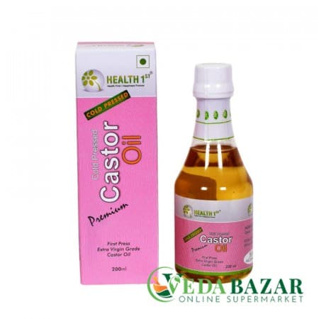 Касторовое масло (Castor oil), для укрепления общего здоровья кожи, 200 мл, Хилт 1 (Health 1st) фото