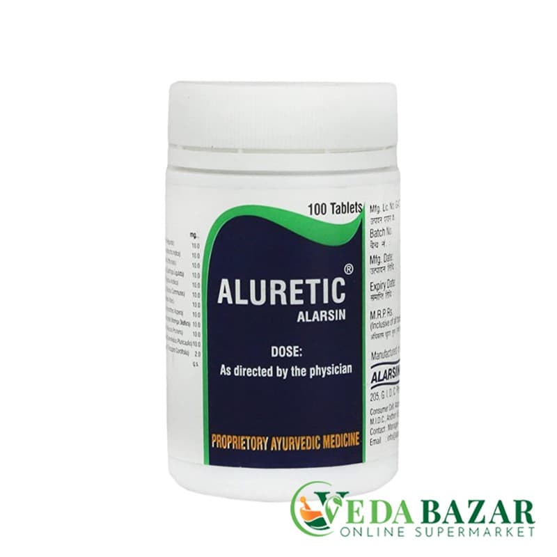 Алуретик натуральное мочегонное средство (Aluretic), 50 таб, Аларсин (Alarsin) фото
