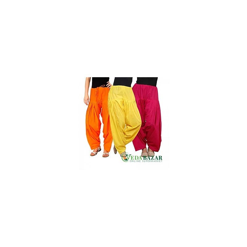 Женские хлопковые алладины три цвета (Women's cotton aladdins three colors), 3 шт. в упаковке фото