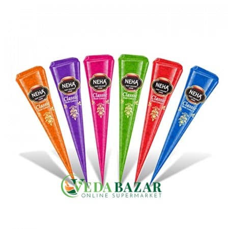 Цветная хна для мехенди (Classic Color), 12 конусов Неха Хербалс (Neha Herbals) фото