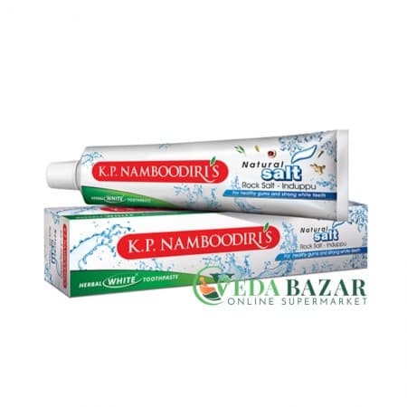 Травяная Зубная Паста с Натуральной Горной Солью (Herbal White Toothpaste), 150 Гр, К.П Намбудирис (K.P.Namboodiri's) фото
