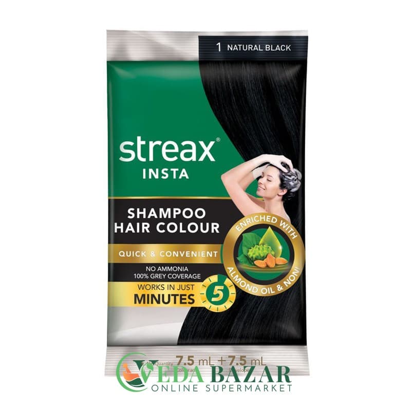 Краска-шампунь Инста (Insta Shampoo Hair Colour), 7,5 Мл, Стракс (Streax) фото