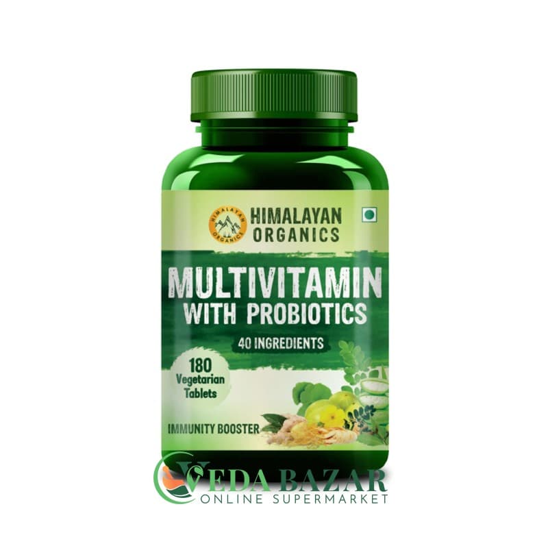 Мультивитамины (Multivitamins) с Пробиотиками, 180 Таб, Хималаян Органикс (Himalayan Organics) фото