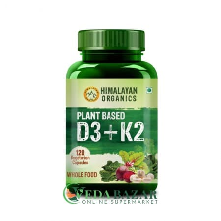 Витамин D3 + K2 для Здоровья Сердца (Organic D3 + K2), 120 Капсул, Хималаян Органикс (Himalayan Organics) фото