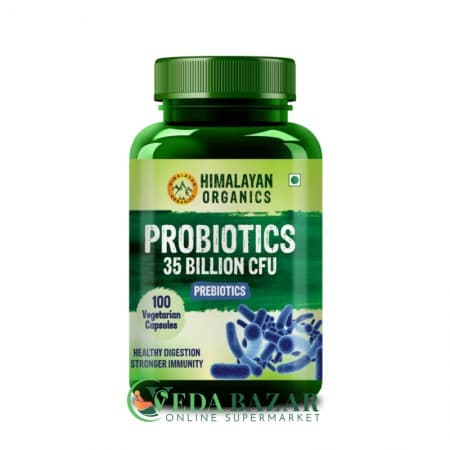 Пробиотики (Probiotics), от Проблем с Пищеварением, 100 Капсул, Хималаян Органикс (Himalayan Organics) фото