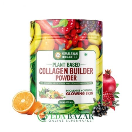 Коллаген-порошок (Collagen Builder Powder), от преждевременного старения, 250 гр, Хималаян Органикс (Himalayan Organics) фото