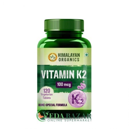 Витамин К2 (Vitamin K2),  Для костей И Сердца, 120 Таблеток, Хималаян Органикс (Himalayan Organics) фото