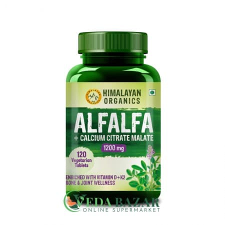 Альфальфа + Цитрат кальция малат (Alfalfa Calcium Citrate), 120 Таблеток, Гималайская Органика (Himalayan Organics) фото