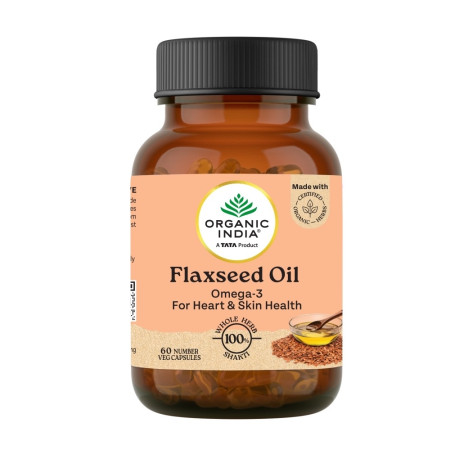 Масло из семян льна (Flax Seed Oil), 60 кап, Органик Индия (Organic India) фото