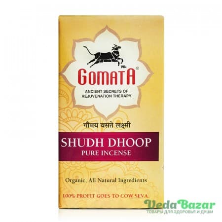 Благовония Шудх Дхоп (Shudh Dhoop), 30 гр, Гомата (Gomata)