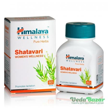 Шатавари (Shatavari) репродуктивная система, 60 таб, Хималая (Himalaya) фото