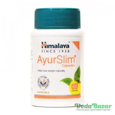Аюрслим (AyurSlim) для снижения веса, 60 капсул, Хималая (Himalaya) фото