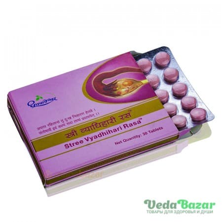Стри Вьядхихари Раса (Stree Vyadhihari Rasa) для репродуктивной системы, 30 таб, Дхутапапешвар (Dhootapapeshwar) фото