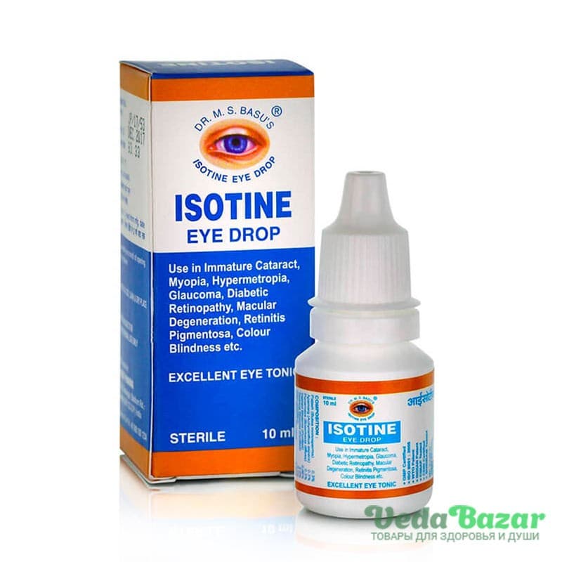 Капли для глаз Айсотин (Isotine), 10 мл, Джагат Фарма (Jagat Pharma) фото