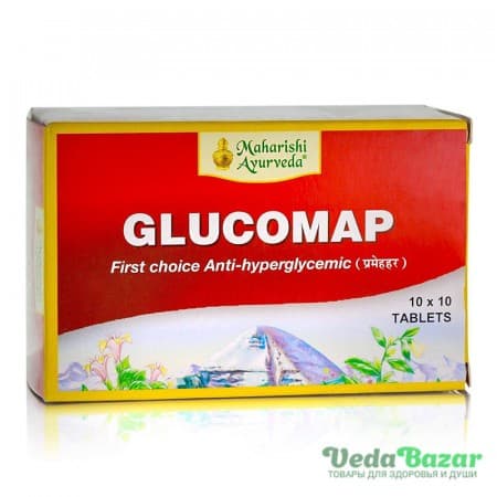 Глюкомап (Glucomap) от диабета, 100 таб, Махариши Аюрведа (Maharishi Ayurveda) фото
