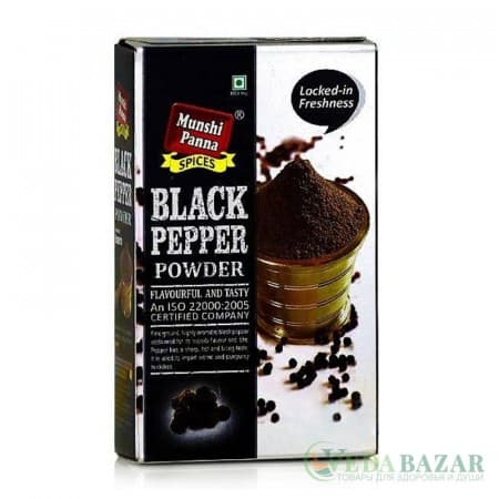 Черный перец молотый (Black Pepper Powder), 100 гр, Мунши Панна (Munshi Panna) фото