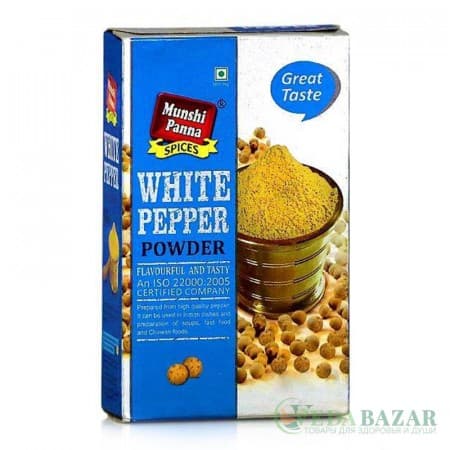 Белый перец молотый (White Pepper Powder), 100 гр, Мунши Панна (Munshi Panna) фото