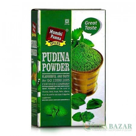 Порошок мяты (Pudina Powder), 50 гр, Мунши Панна (Munshi Panna) фото