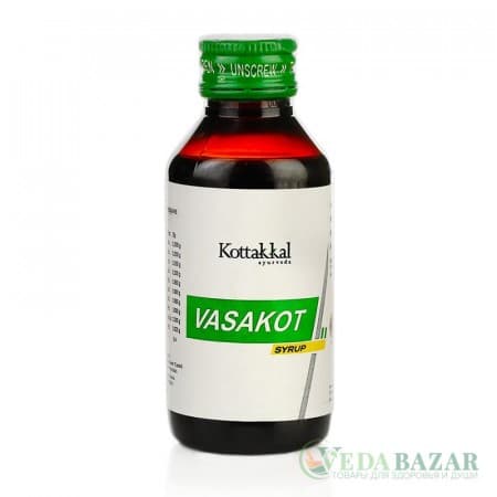 Васакот Сироп (Vasakot Syrup) антибактериальное средство от респираторных заболеваний, 100 мл, Коттаккал (Kottakkal) фото