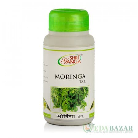Моринга (Moringa) противовоспалительное средство, антиоксидант, 60 таб, Шри Ганга (Shri Ganga) фото