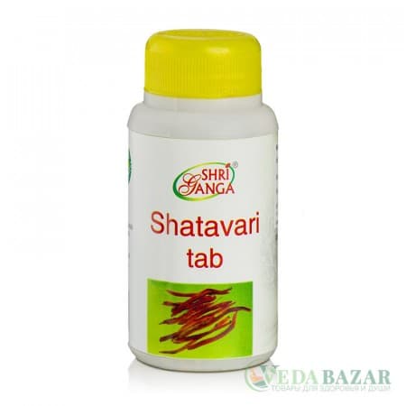 Препарат для Женского Здоровья Шатавари (Shatavari), 120 Таб, Шри Ганга (Shri Ganga) фото