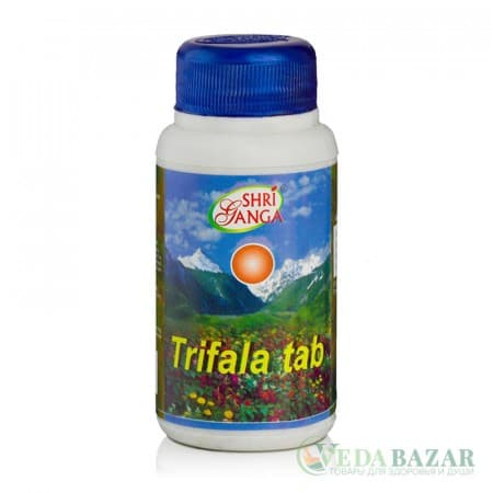Трифала (Trifala), общеукрепляющий препарат широкого спектра действия, 200 таб., Шри Ганга (Sri Ganga) фото