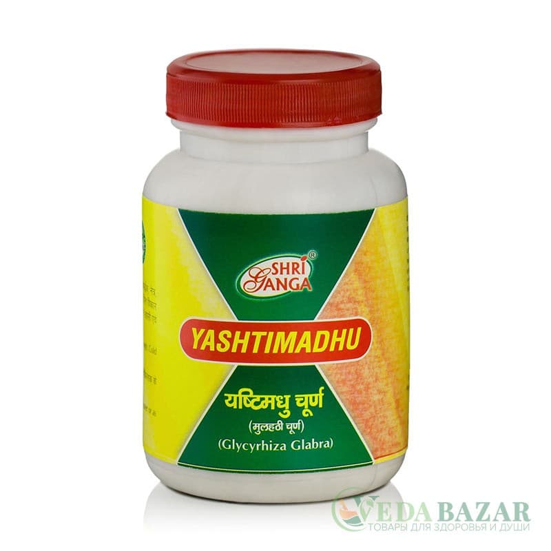 Яштимадху (Yashtimadhu) общеукрепляющее средство, при респираторных заболеваниях, 100 гр, Шри Ганга (Shri Ganga) фото